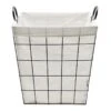 Rectangle Metal Wire Laundry Hamper, Black -Household Items Shop rectangle metal wire laundry hamper black
