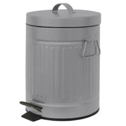 Retro Grey Step Trash Bin, 5l