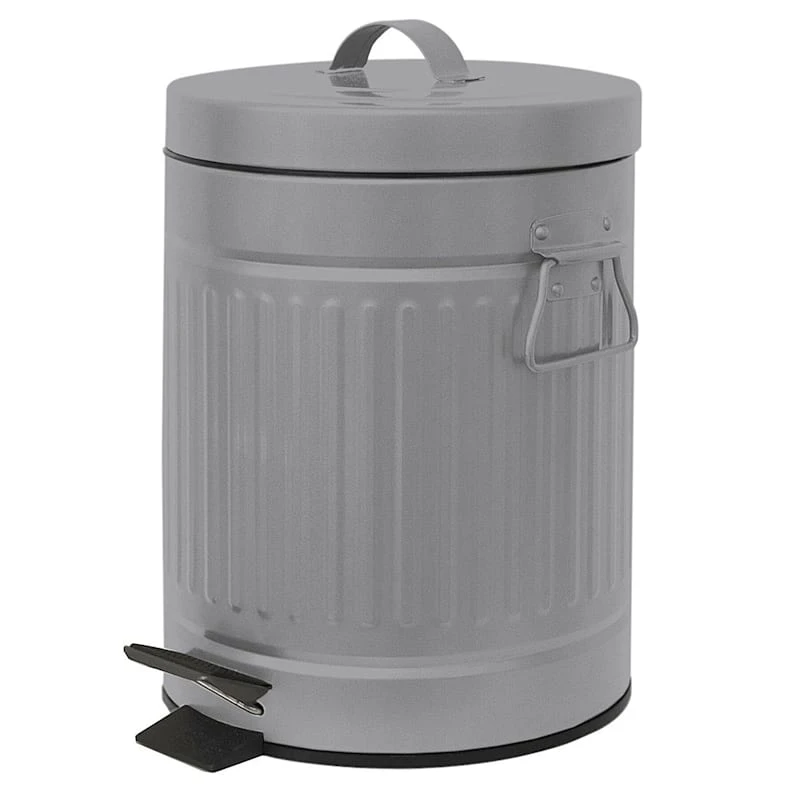 Retro Grey Step Trash Bin, 5l 3 Retro Grey Step Trash Bin, 5l