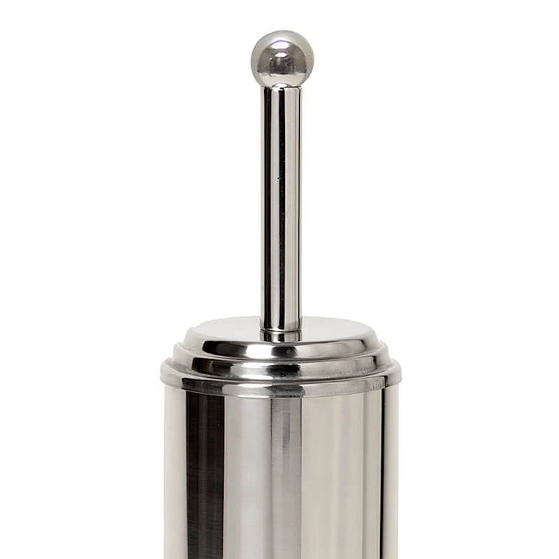 Ridged Metal Bowl Brush, Chrome 4 Ridged Metal Bowl Brush, Chrome - Image 2