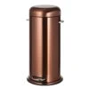 Round Retro Copper Stainless Steel Pedal Bin, 30l -Household Items Shop round retro copper stainless steel pedal bin 30l