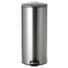Round Stainless Steel Pedal Trash Bin With Thin Lid, 30l -Household Items Shop round stainless steel pedal trash bin with thin lid 30l