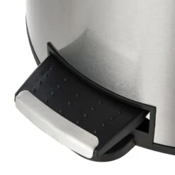 Round Stainless Steel Pedal Trash Bin With Thin Lid, 30l -Household Items Shop round stainless steel pedal trash bin with thin lid 30l 2