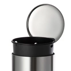 Round Stainless Steel Pedal Trash Bin With Thin Lid, 30l -Household Items Shop round stainless steel pedal trash bin with thin lid 30l 4