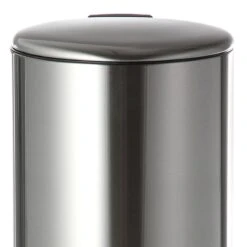 Round Stainless Steel Pedal Trash Bin With Thin Lid, 30l -Household Items Shop round stainless steel pedal trash bin with thin lid 30l 6