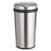 Round Stainless Steel Swing-Top Trash Bin, 45l -Household Items Shop round stainless steel swing top trash bin 45l