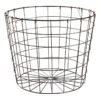 Round Wire Storage Basket, Bronze 1 Round Wire Storage Basket, Bronze -Household Items Shop round wire storage basket bronze