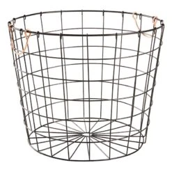 Round Wire Storage Basket, Bronze