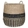Round Woven Seagrass Storage Basket, Large -Household Items Shop round woven seagrass storage basket large