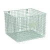 Silver Metal Wire Wall Basket, Medium -Household Items Shop silver metal wire wall basket medium