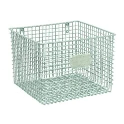 Silver Metal Wire Wall Basket, Medium