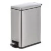 Slim Rectangle Stainless Steel Pedal Bin, 9.7l -Household Items Shop slim rectangle stainless steel pedal bin 9.7l