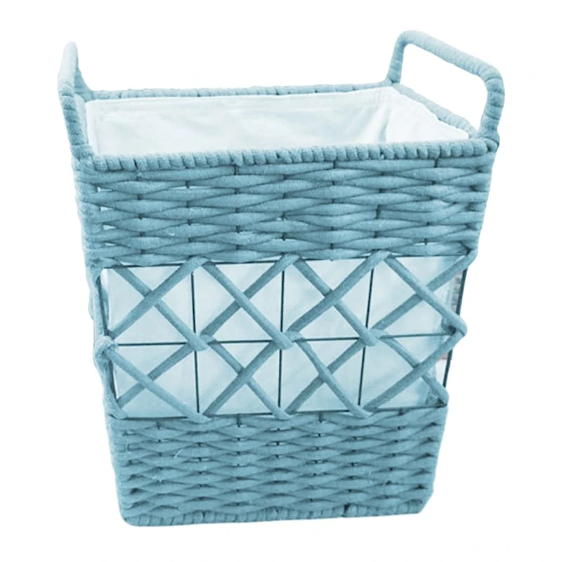 Tapered Rope Laundry Hamper Blue, Large 3 Tapered Rope Laundry Hamper Blue, Large
