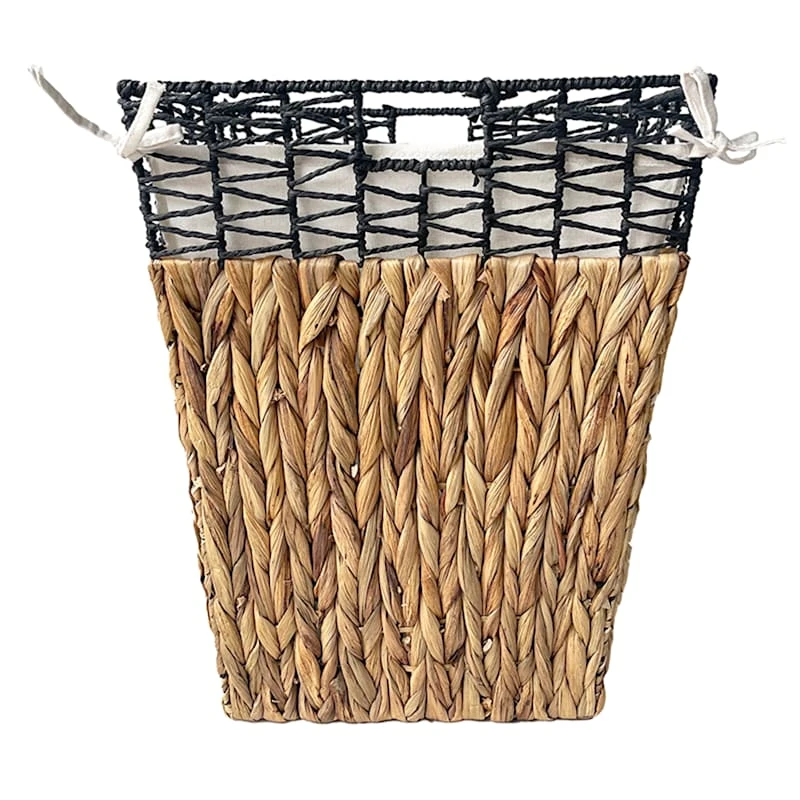 Tapered Square Water Hyacinth Laundry Hamper, Small 3 Tapered Square Water Hyacinth Laundry Hamper, Small