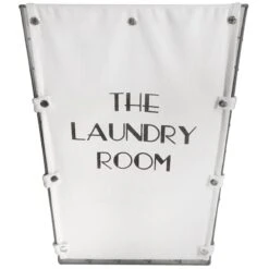 The Laundry Room Canvas Grey Laundry Hamper, Large