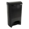 Two-Step Black Trash Can, 12gal -Household Items Shop two step black trash can 12gal