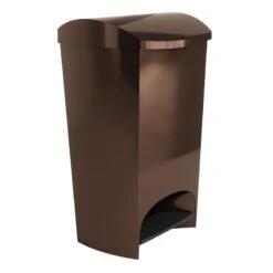 Two-Step Bronze Trash Can, 12gal -Household Items Shop two step bronze trash can 12gal 5