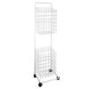 Ty Pennington White Double Hamper Cart 1 Ty Pennington White Double Hamper Cart -Household Items Shop ty pennington white double hamper cart