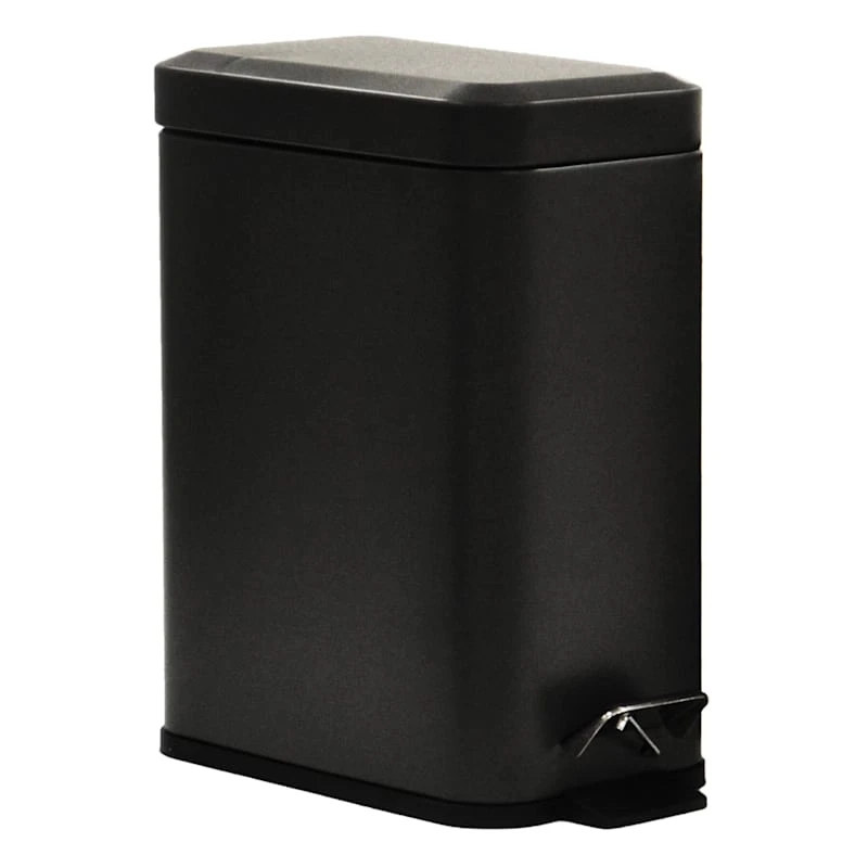 Weston Matte Black Metal Step Can With Removable Liner, 5l 3 Weston Matte Black Metal Step Can With Removable Liner, 5l