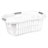 White Laundry Basket, 40l -Household Items Shop white laundry basket 40l