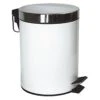 White Metal Trash Bin, 5l -Household Items Shop white metal trash bin 5l