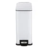 White Rectangle Pedal Bin, 9.7l -Household Items Shop white rectangle pedal bin 9.7l