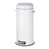 White Round Retro Pedal Bin, 30l