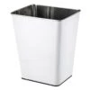 White Stainless Steel Open Top Bin, 11.7l -Household Items Shop white stainless steel open top bin 11.7l