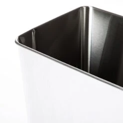 White Stainless Steel Open Top Bin, 11.7l 9 White Stainless Steel Open Top Bin, 11.7l -Household Items Shop white stainless steel open top bin 11.7l 2