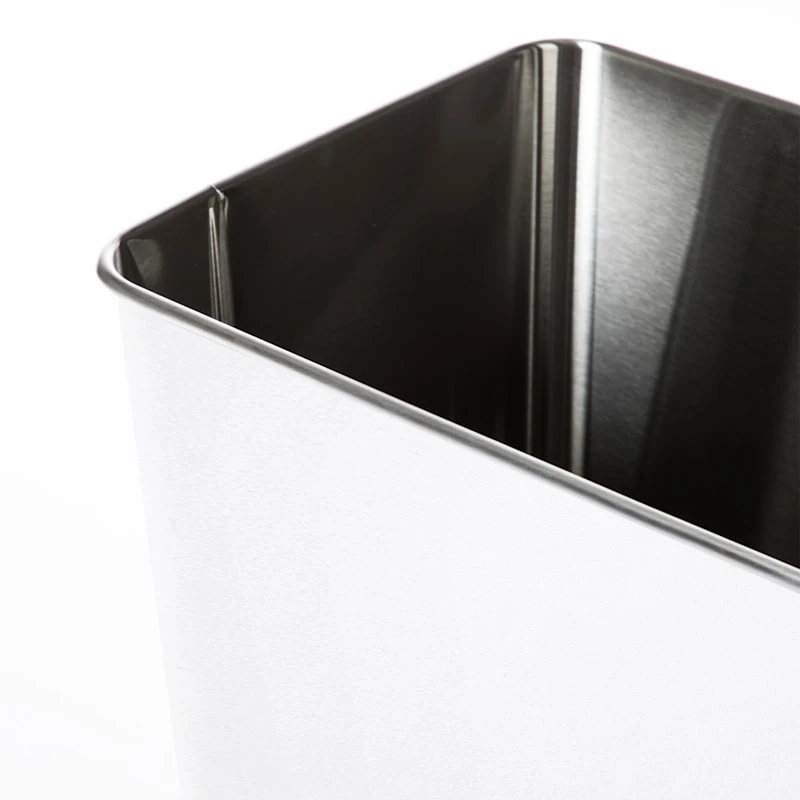 White Stainless Steel Open Top Bin, 11.7l 5 White Stainless Steel Open Top Bin, 11.7l - Image 3