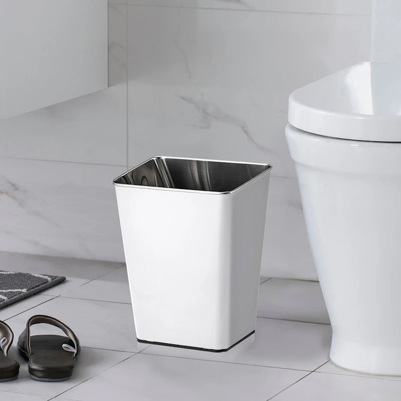 White Stainless Steel Open Top Bin, 11.7l 7 White Stainless Steel Open Top Bin, 11.7l - Image 5