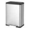 Wide Stainless Steel Rectangle Recycle Bin, 50l -Household Items Shop wide stainless steel rectangle recycle bin 50l