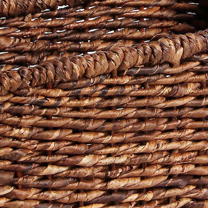 Woven Abaca Rectangle Shelf Tote, Medium 4 Woven Abaca Rectangle Shelf Tote, Medium - Image 2