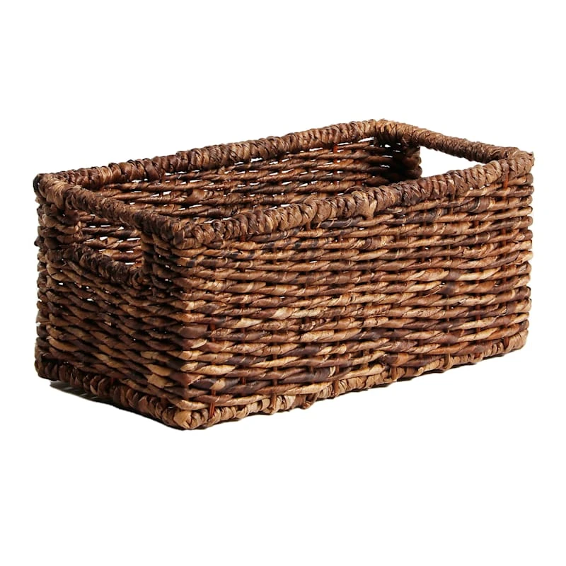 Woven Abaca Rectangle Shelf Tote, Medium 3 Woven Abaca Rectangle Shelf Tote, Medium