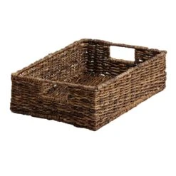 Woven Abaca Under The Bed Basket, Medium