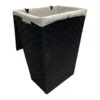 Woven Band Laundry Hamper With Lid & Removable Liner, Black 1 Woven Band Laundry Hamper With Lid & Removable Liner, Black -Household Items Shop woven band laundry hamper with lid removable liner black
