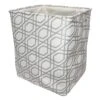 XLarge Square Fabric Basket Geo Grey 2 XLarge Square Fabric Basket Geo Grey -Household Items Shop xlarge square fabric basket geo grey